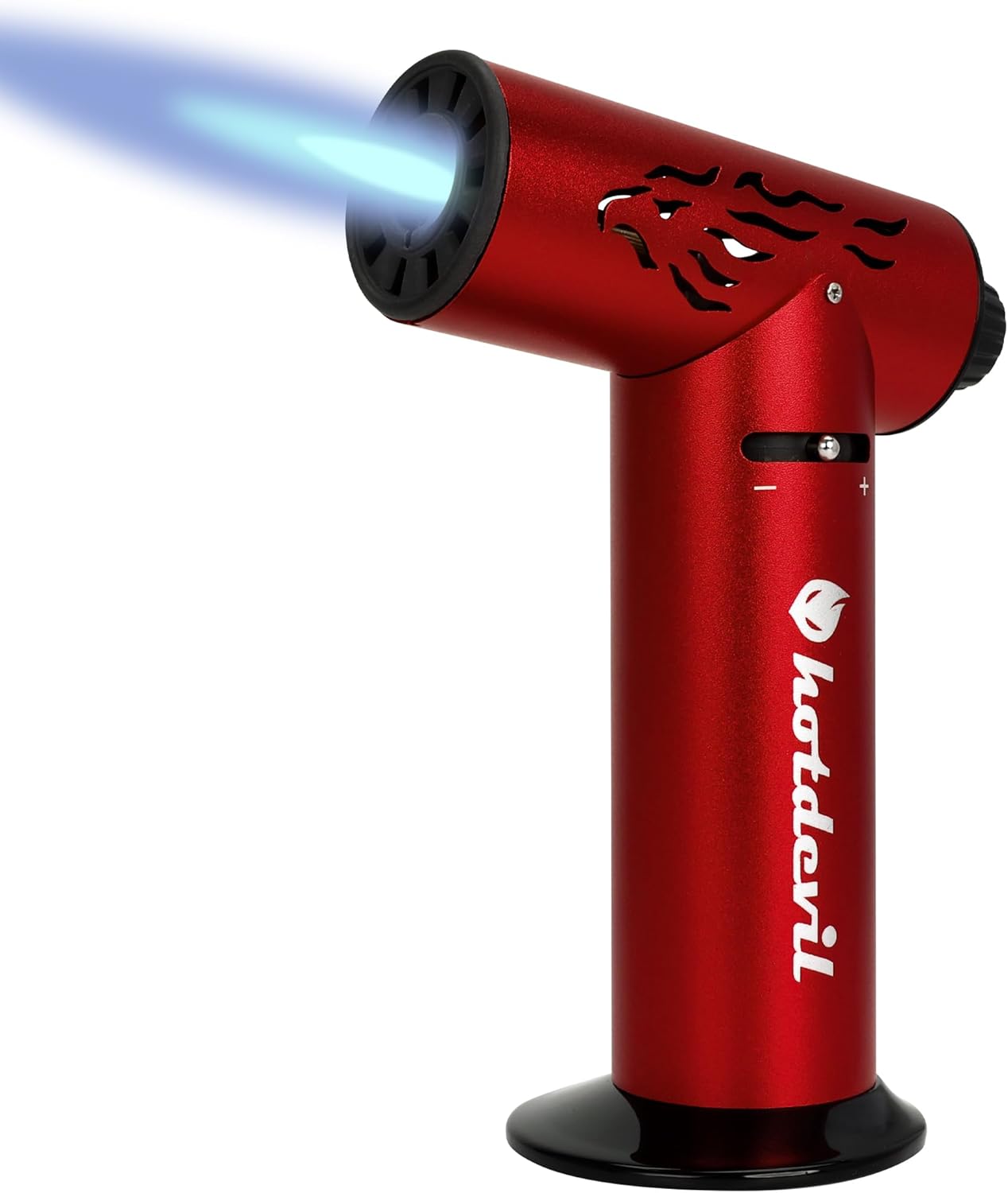 Butane Torch 10g Refillable Tank Kitchen Blow Torch Lighter/w Safety Lock Adjustable Flame Fit All Butane Cartridge Cooking Torch for BBQ Creme Brulee Dessert Baking (Butane Gas Not Include)