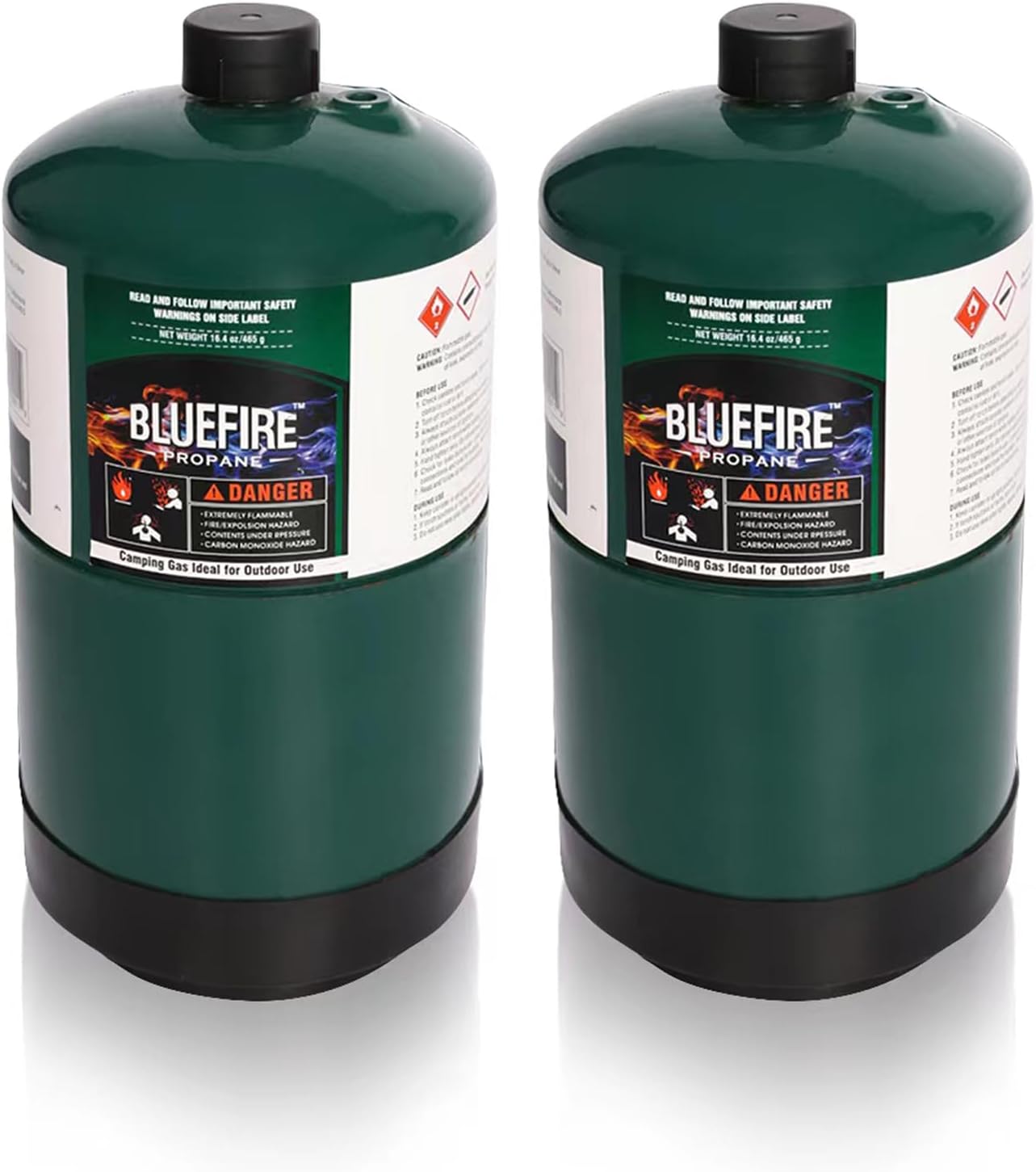 BLUEFIRE 16.4 oz Propane Replacement Fuel Camping Gas Cylinder All Purpose Portable Canister Propane Gas Tank for Camping Stove Outdoor Backpack Mini Burner Heater Cooking Torch Lamp (2,4, 6 or 12 pack)