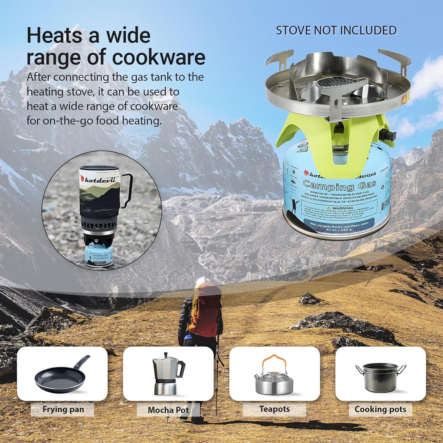 Isobutane Fuel Canister 230 Gram Camping Stove Fuel Butane Propane Blend Isobutane Fuel Canister Camping Fuel Gas Canister Suitable for ALL Seasons Efficient and High Output