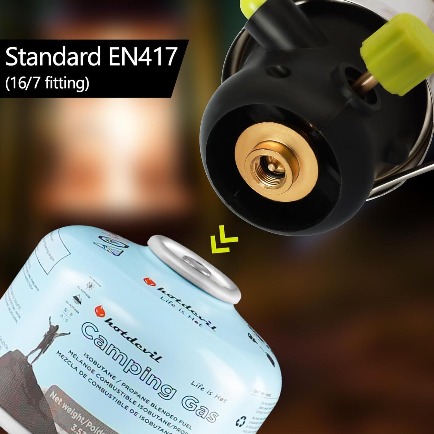 Camping Gas Lantern Outdoor Portable Camping Light Lantern Camping Lamp Isobutane Propane Tent Gas Lamp Adjustable Brightness Piezo Ignition 3 Mantles Included for Travel Hiking Emergency Use