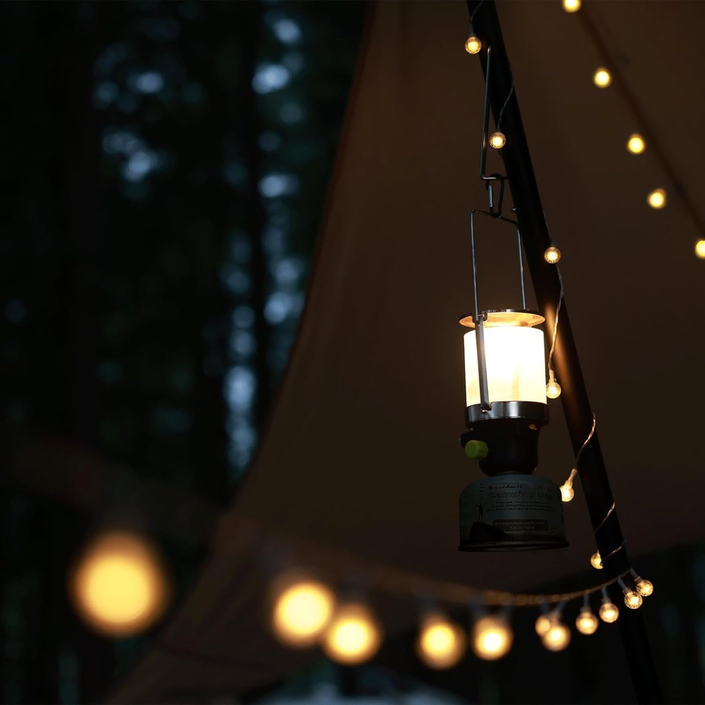 Camping Gas Lantern Outdoor Portable Camping Light Lantern Camping Lamp Isobutane Propane Tent Gas Lamp Adjustable Brightness Piezo Ignition 3 Mantles Included for Travel Hiking Emergency Use