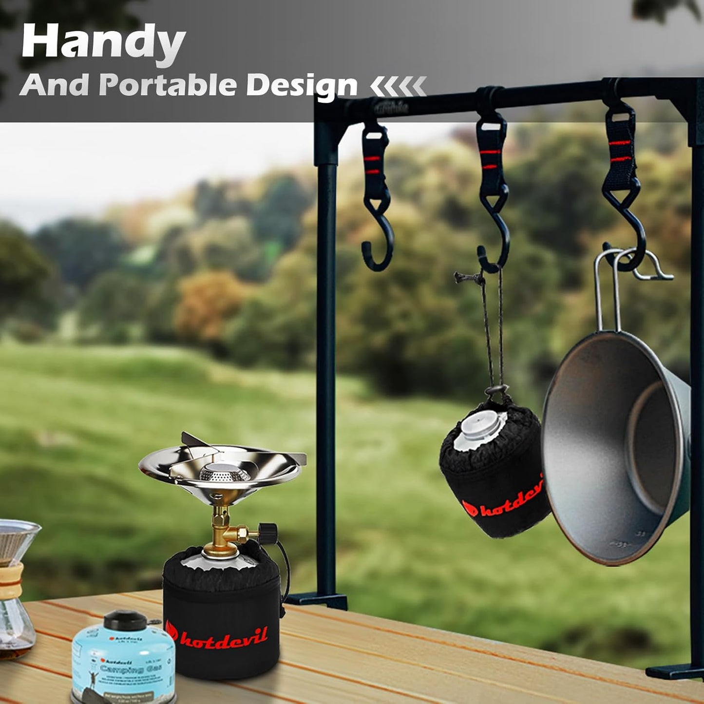 Isobutane fuel canister storage bag Suitable for 100g fuel tanks Electrically heated Type-C 5V 2A Temperature rise up to 50°C and constant temperature for Outdoor Camping Cooking Hiking BBQ