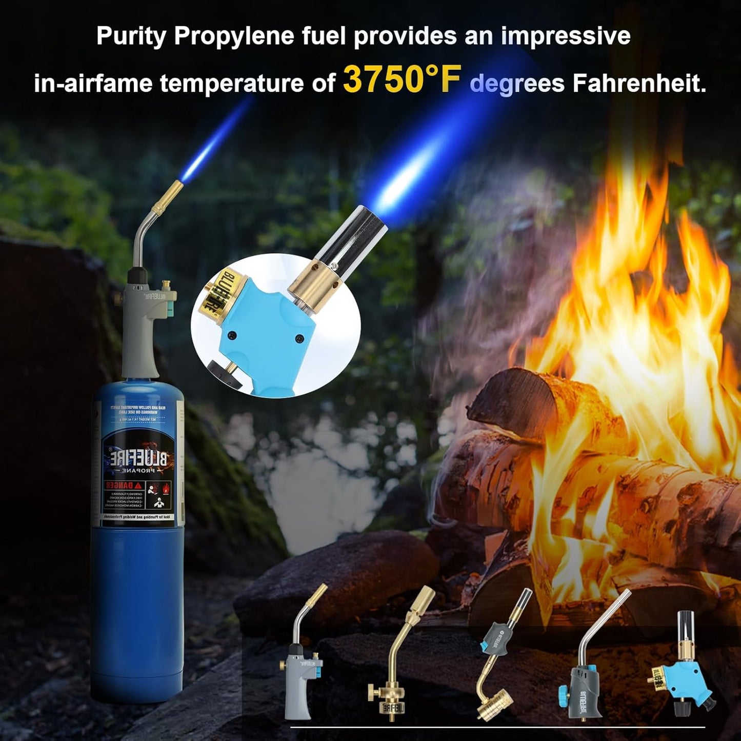 Standard Propane Gas Cylinder Welding Canister Brazing Soldering Fuel Propane Gas Tank for HVAC Plumbing Cooking Grilling Gardening and Camping(Pack of 2)