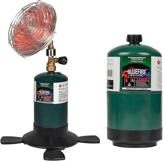 Portable Propane Tent Heater for Camping Outdoor - 6200BTU Power With Control Valve & Gas Tank Holder - Cordless for Tents, Hunting