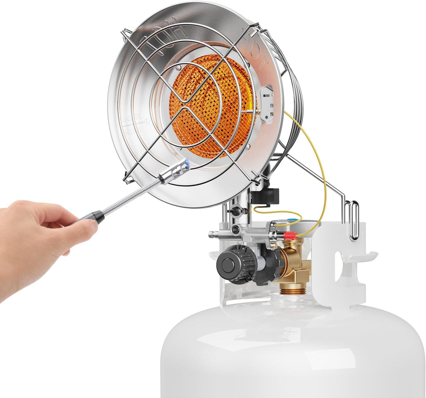 Portable Propane Heater - Adjustable Heat for Indoor & Outdoor Use, Patio Heater with Tip-Over Safety