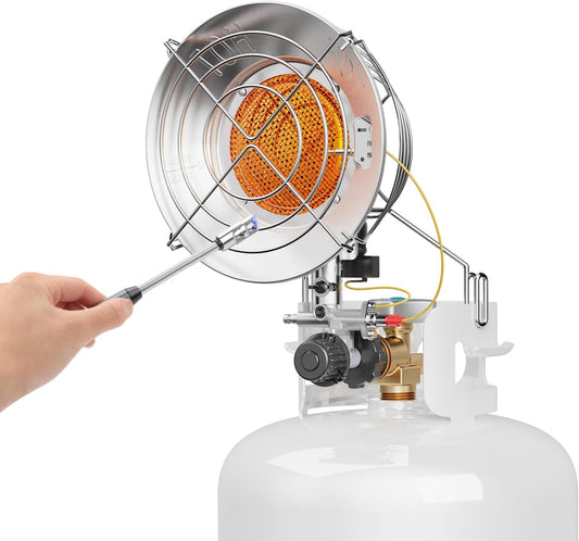 Portable Propane Heater - Adjustable Heat for Indoor & Outdoor Use, Patio Heater with Tip-Over Safety