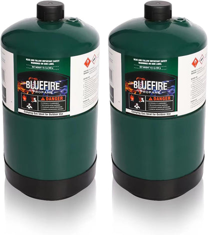 BLUEFIRE 16.4 oz Propane Replacement Fuel Camping Gas Cylinder All Purpose Portable Canister Propane Gas Tank for Camping Stove Outdoor Backpack Mini Burner Heater Cooking Torch Lamp (2,4, 6 or 12 pack)
