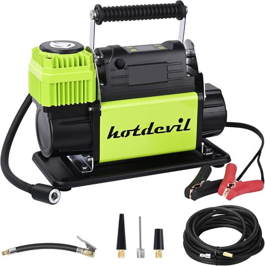 12V Digital Offroad Air Compressor Preset Target Pressure Auto Stop 150PSI Tire Inflator Portable Single Cylinder Heavy-Duty Air Pump for Trucks Car SUV 4x4 Vehicle RV Tires