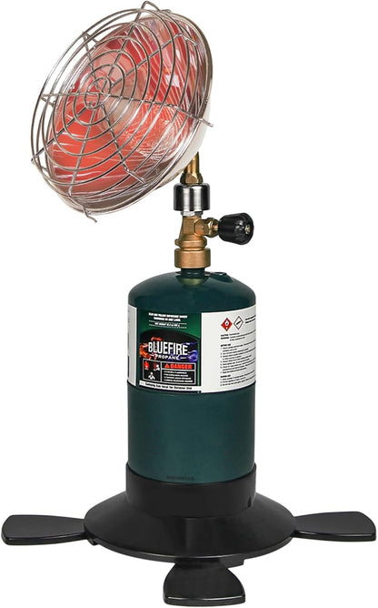 Portable Propane Tent Heater for Camping Outdoor - 6200BTU Power With Control Valve & Gas Tank Holder - Cordless for Tents, Hunting