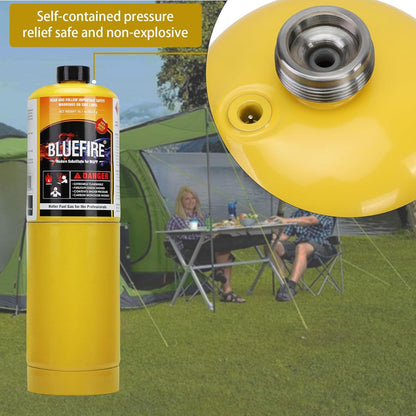 BLUEFIRE MAP MAPP Gas Torch Style Cylinder 14.1 oz 99.9% High Purity Propylene Equal To MAP-PRO Hotter than Propane Cooking MAP Gas to Broil Sous for Welding Brazing on Propane Torch (2, 3, 4 or 12 pack)