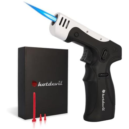 cigarette lighter heat gun Iroda MJ-600 | Cordless Refillable Butane Even for simple PVC manipulation Performance Metal Jet Torch Cigar