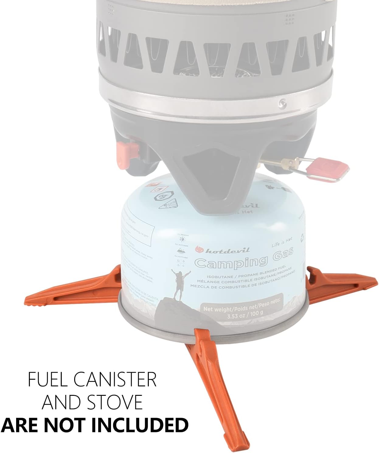 Fuel Can Stabilizer Canister Stand Cartridge Holder Mini Foldable Outdoor Hiking Cooking Gas Tank Bracket Stove Stand for Camping Stoves