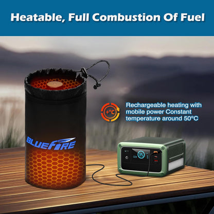 Bluefire Propane Gas Tank Cover Rechargeable Thermostatic Fuel Cylinder Storage Bag Mini Portable Gas Cylinder Insulation Bag For outdoor activities Camping Cooking Traveling