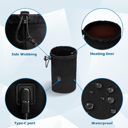 Bluefire Propane Gas Tank Cover Rechargeable Thermostatic Fuel Cylinder Storage Bag Mini Portable Gas Cylinder Insulation Bag For outdoor activities Camping Cooking Traveling