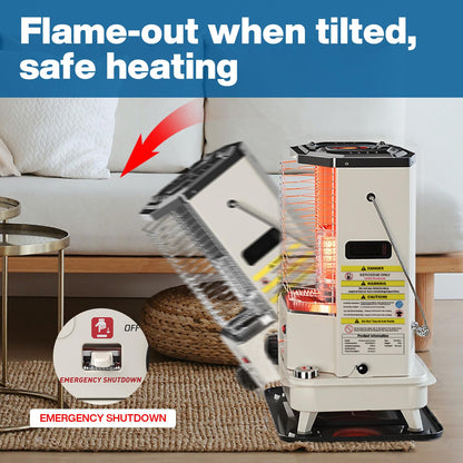 Bluefire Indoor & Outdoor Kerosene Radiant Heater,11000BTU,Dual-Use Cordless Space Heater for Home, Garage, Basement, and Camping,