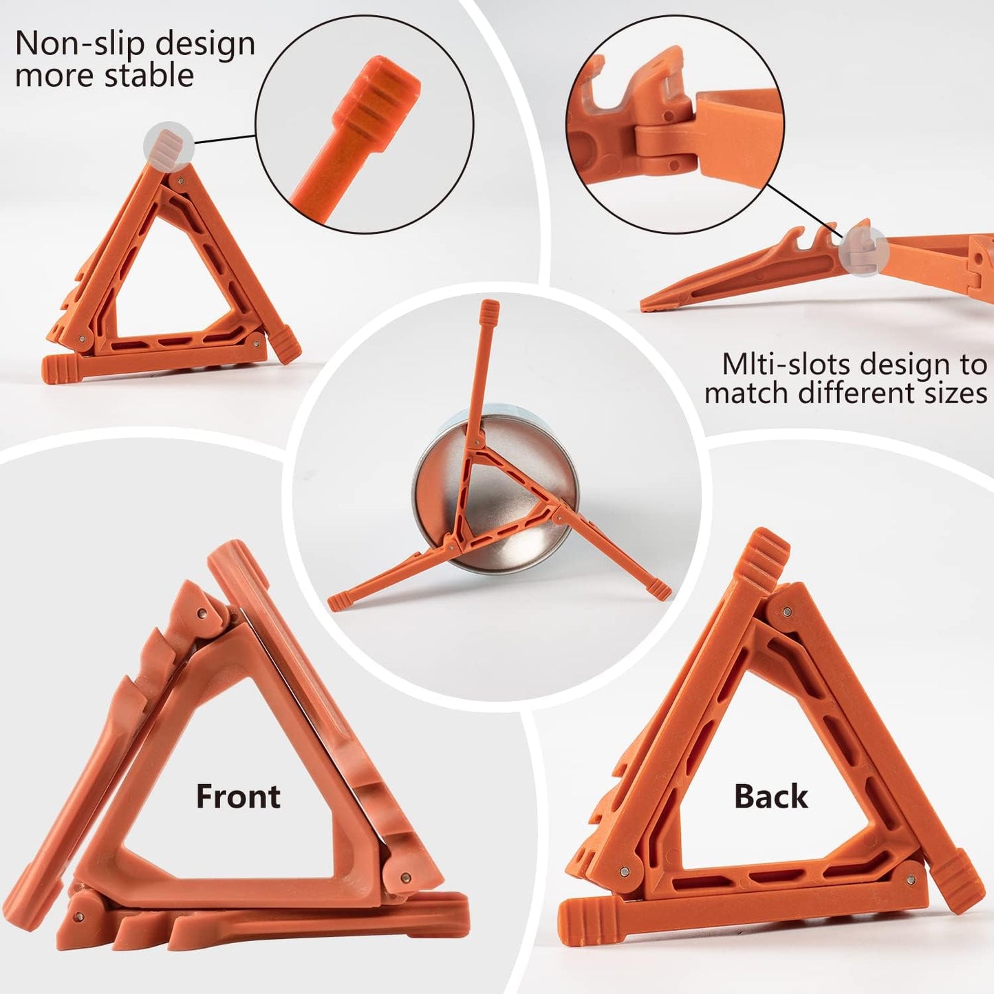 Fuel Can Stabilizer Canister Stand Cartridge Holder Mini Foldable Outdoor Hiking Cooking Gas Tank Bracket Stove Stand for Camping Stoves