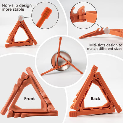 Fuel Can Stabilizer Canister Stand Cartridge Holder Mini Foldable Outdoor Hiking Cooking Gas Tank Bracket Stove Stand for Camping Stoves
