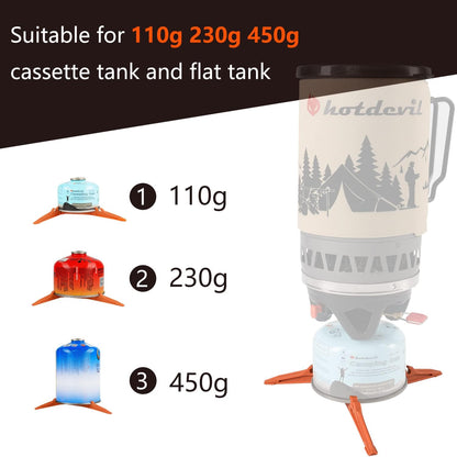 Fuel Can Stabilizer Canister Stand Cartridge Holder Mini Foldable Outdoor Hiking Cooking Gas Tank Bracket Stove Stand for Camping Stoves