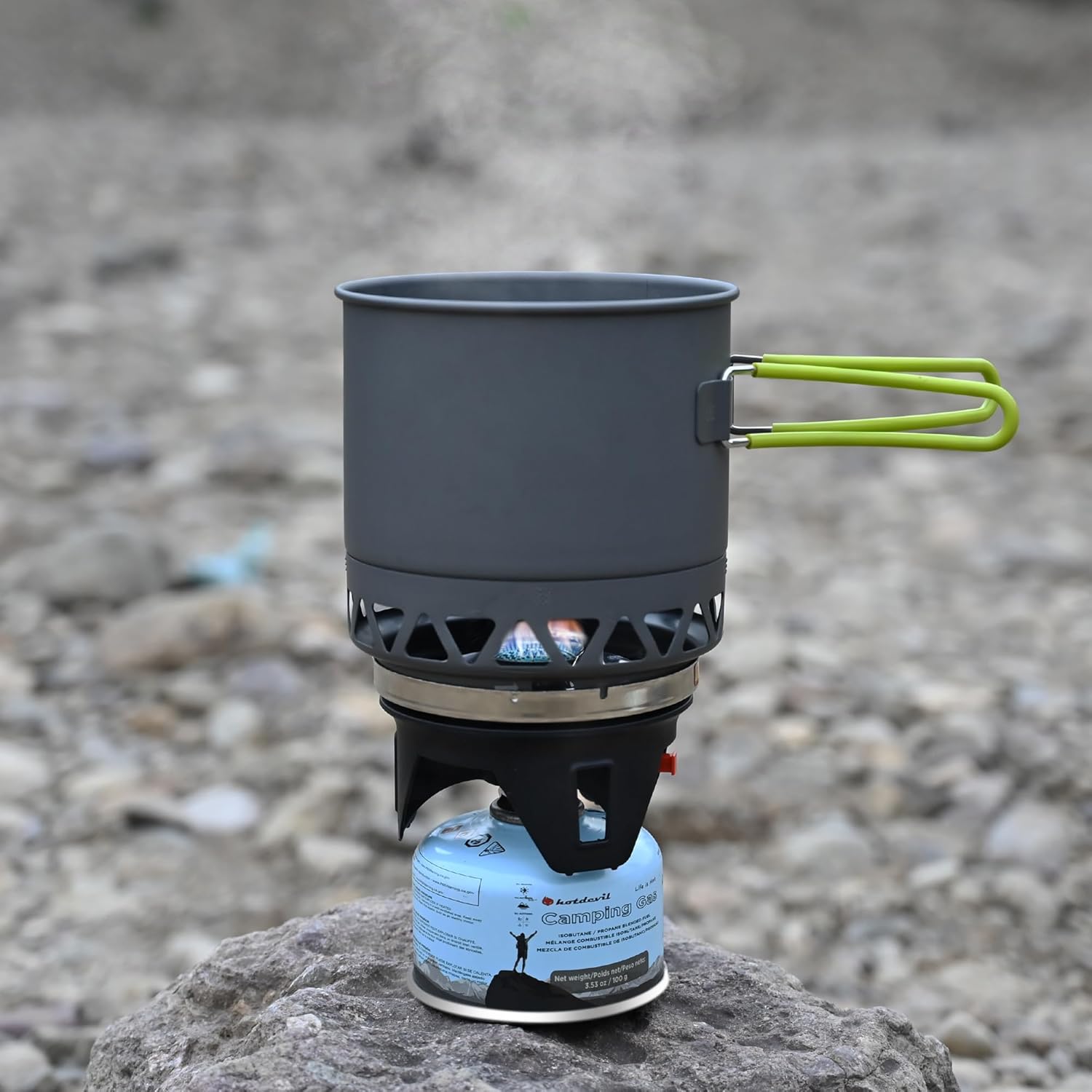 1.2L Backpacking Camping Stove Cooking System with Piezo