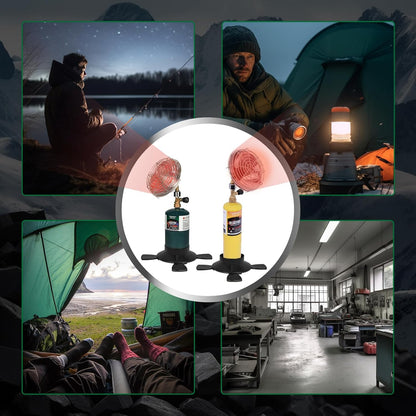 Portable Propane Tent Heater for Camping Outdoor - 6200BTU Power With Control Valve & Gas Tank Holder - Cordless for Tents, Hunting