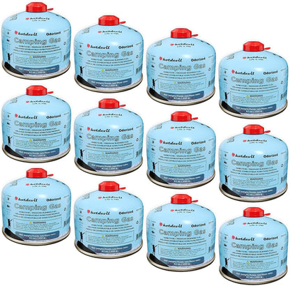 Isobutane Fuel Canister 230 Gram Camping Stove Fuel Butane Propane Blend Isobutane Fuel Canister Camping Fuel Gas Canister Suitable for ALL Seasons Efficient and High Output
